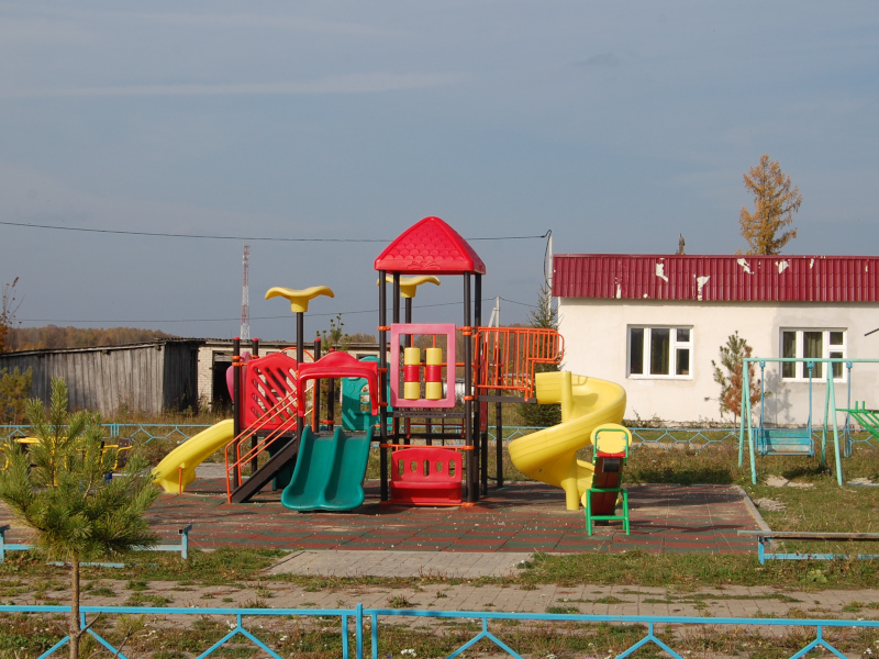 Детская площадка в селе Петрищево.
